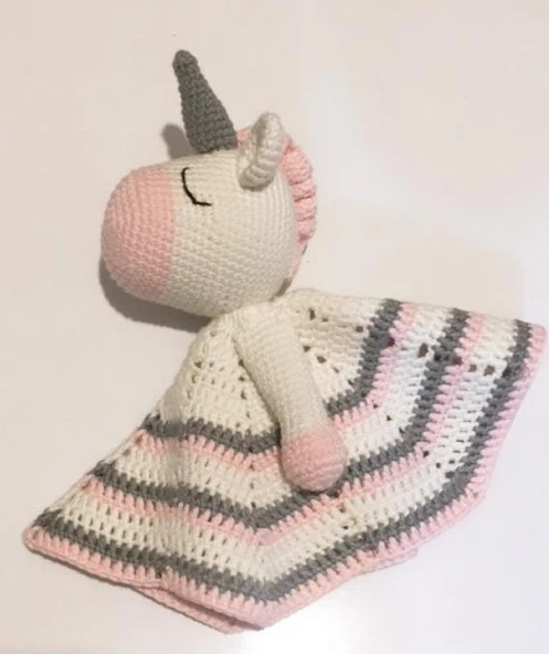 Unicorn Uyku Arkadaşım Amigurumi Organik Oyuncak ürün görseli 1
