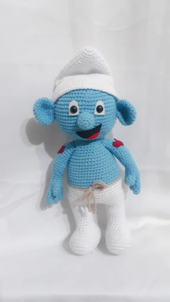 Güçlü Şirin Amigurumi Organik Oyuncak ürün görseli 1