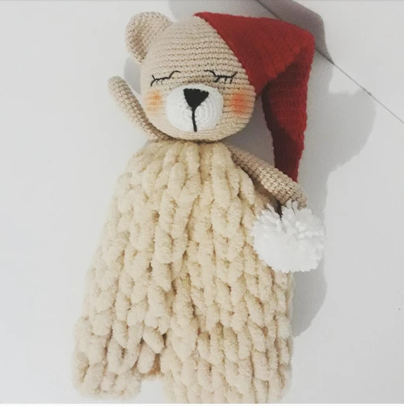 Uykucu Amour Ayıcık Amigurumi Organik Oyuncak ürün görseli 1
