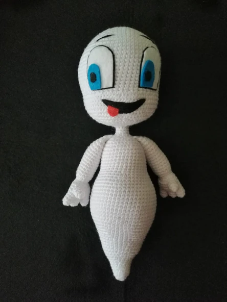 Sevimli Hayalet Casper Amigurumi Organik Oyuncak ürün görseli 1