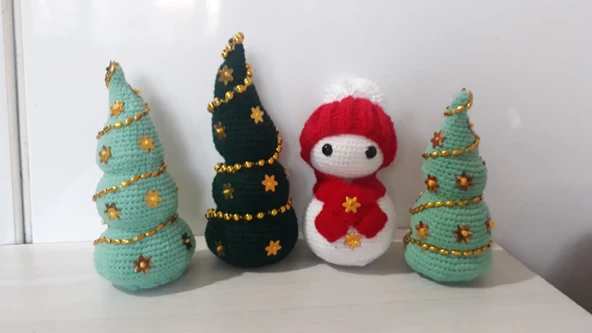 Noel Ağacı Takımı Amigurumi Organik Oyuncak ürün görseli 1