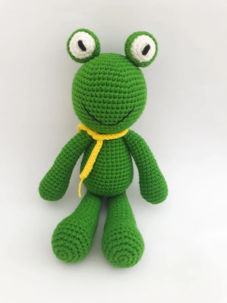 Pörtlek Kurbağa Amigurumi Organik Oyuncak ürün görseli 1