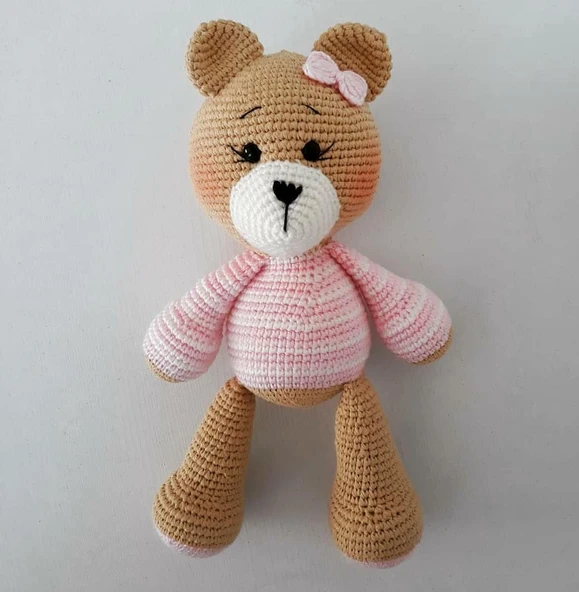 Ayıcık Bony Uyku Arkadaşı Amigurumi Organik Oyuncak ürün görseli 1