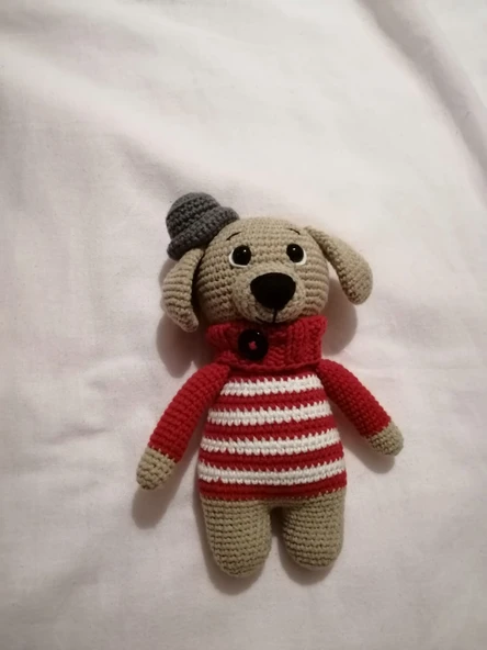Sevimli Köpüş Amigurumi Organik Oyuncak ürün görseli 1