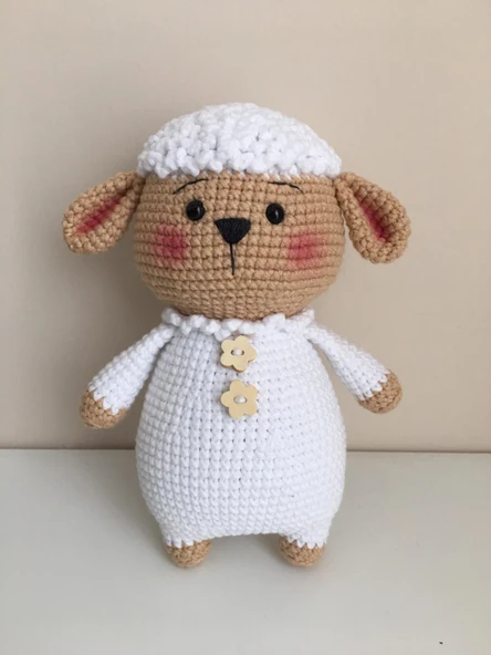 Tombik Kuzu Amigurumi Organik Oyuncak ürün görseli 1