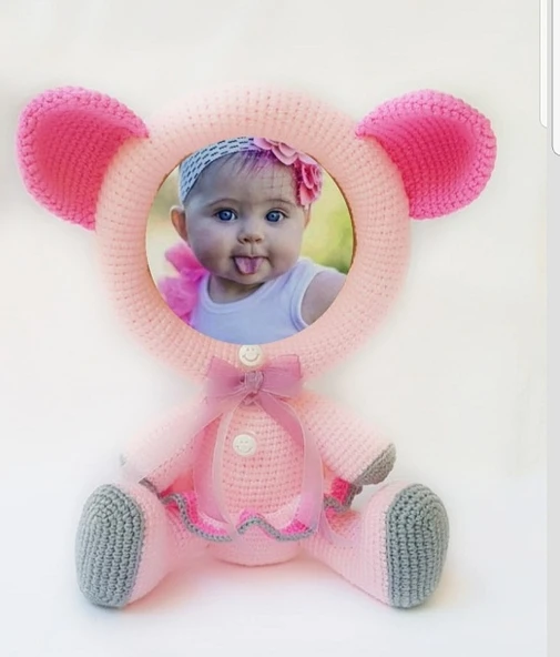 Ayıcıklı Çerçeve Amigurumi Organik Oyuncak ürün görseli 1