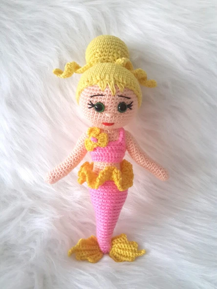 Deniz Prensesi Amigurumi Organik Oyuncak ürün görseli 1