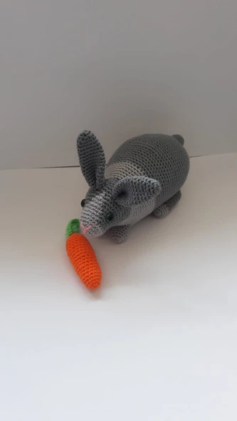 Kır Tavşanı Amigurumi Organik Oyuncak ürün görseli 1