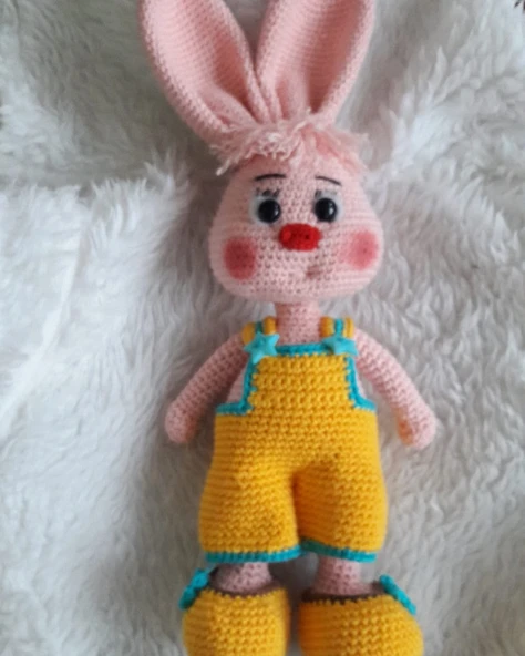 Alyanak Tavşan Amigurumi Organik Oyuncak ürün görseli 1