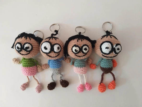 Şapşikler Amigurumi Organik Anahtarlık Oyuncak ürün görseli 1