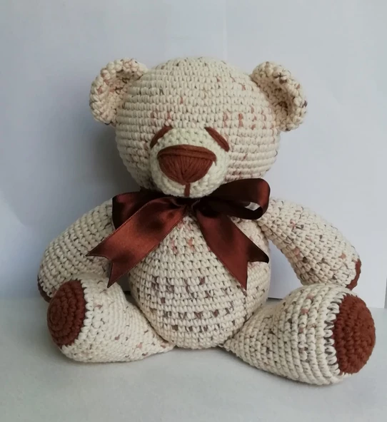 Alacalı Ayı Amigurumi Organik Oyuncak ürün görseli 1