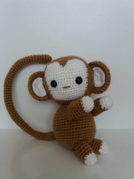Çaydanlık Maymun Amigurumi Organik Oyuncak ürün görseli 1
