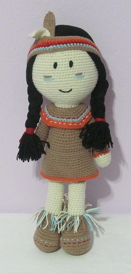 Kızılderili Bebek Amigurumi Organik Oyuncak ürün görseli 1