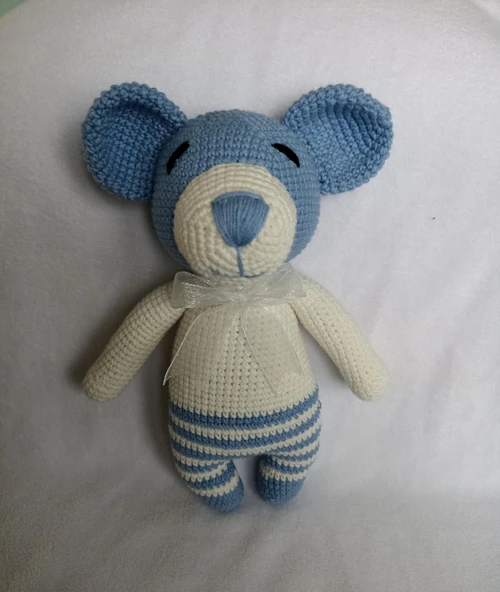 Sevimli Ayıcık Uyku Arkadaşı Amigurumi Organik Oyuncak ürün görseli 1