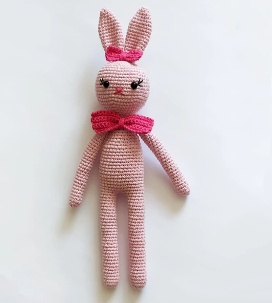 Şeker Tavşan Uyku Arkadaşı Amigurumi Organik Oyuncak ürün görseli 1