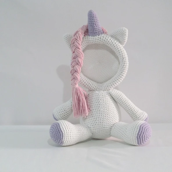 Unicorn Fotoğraf Çerçevesi Amigurumi Organik Oyuncak ürün görseli 1