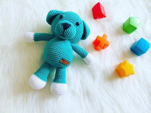 Minnoş Ayıcık Uyku Arkadaşı Amigurumi Organik Oyuncak ürün görseli 1