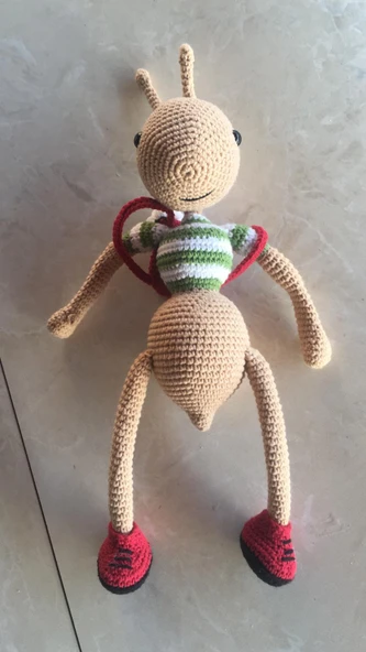 Sevimli Karınca Amigurumi Organik Oyuncak ürün görseli 1