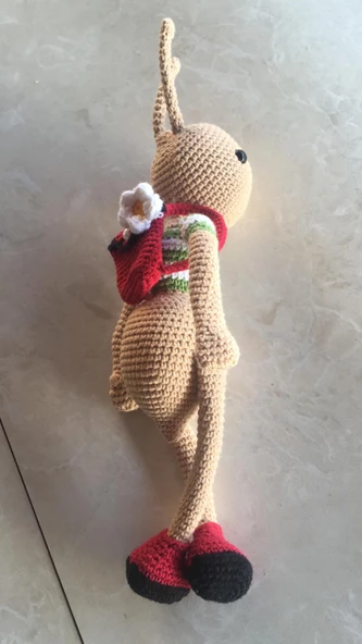 Sevimli Karınca Amigurumi Organik Oyuncak - Resim 2