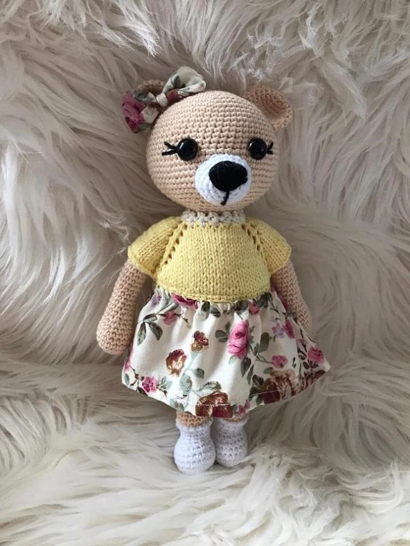 Amour Ayıcık Amigurumi Organik Oyuncak ürün görseli 1