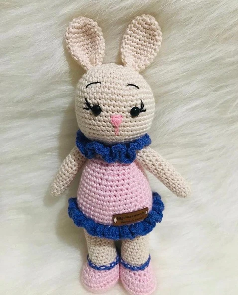 Stil Tavşancık Uyku Arkadaşı Amigurumi Organik Oyuncak ürün görseli 1