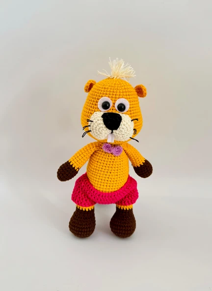 Bay Kunduz Amigurumi Organik Oyuncak ürün görseli 1