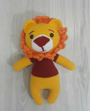 Leo The Lion Amigurumi Organik Oyuncak ürün görseli 1
