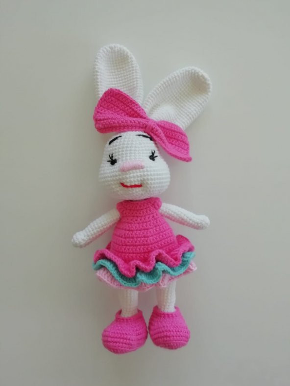 Sevimli Paskalya Tavşanı Amigurumi Organik Oyuncak ürün görseli 1