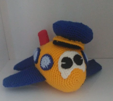 Pilot Uçak Amigurumi Organik Oyuncak ürün görseli 1