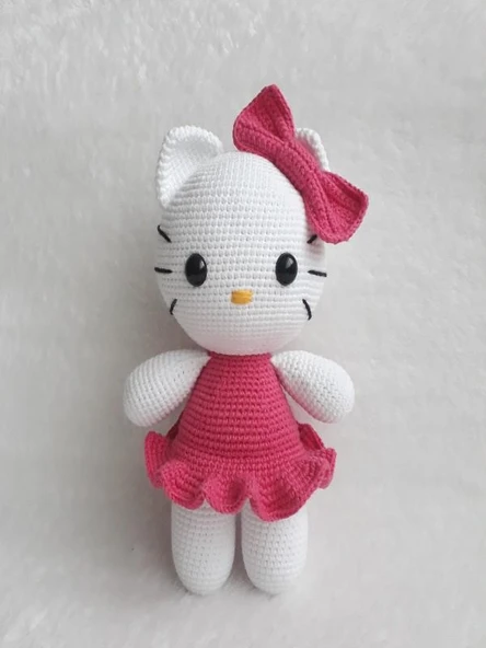 Hello Kitty Amigurumi Organik Oyuncak ürün görseli 1
