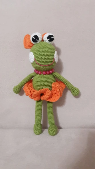 Sevimli Kurbağa Amigurumi Organik Oyuncak ürün görseli 1