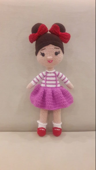Şirin Kız Amigurumi Organik Oyuncak ürün görseli 1