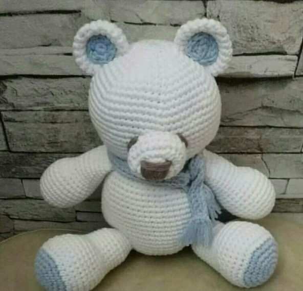 Uykucu Ayıcık Amigurumi Organik Oyuncak ürün görseli 1