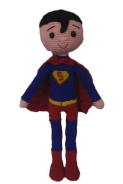 Süpermen Bebek Amigurumi Organik Oyuncak ürün görseli 1