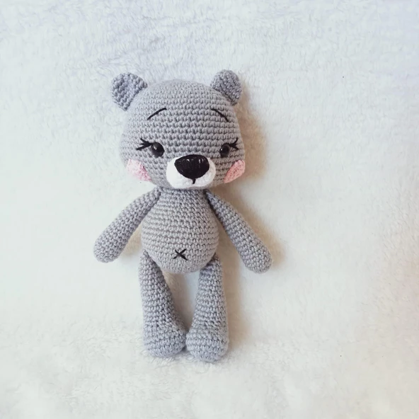 Miniş Sevimli Ayıcık Amigurumi Organik Oyuncak ürün görseli 1