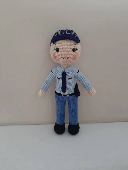 Polis Bebek Amigurumi Organik Oyuncak ürün görseli 1