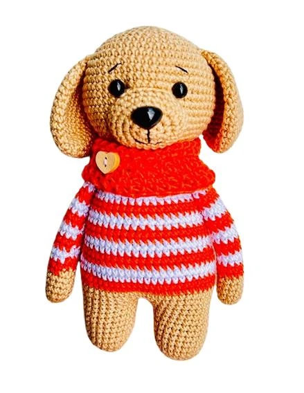 Sevimli Köpek Amigurumi Organik Oyuncak ürün görseli 1