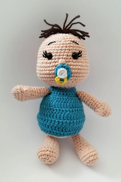 Tombiş Emzikli Bebek Kardeşler Amigurumi Organik Oyuncak ürün görseli 1