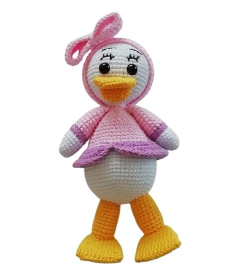 MRS DUCK AMİGURUMİ ORGANİK OYUNCAK ürün görseli 1