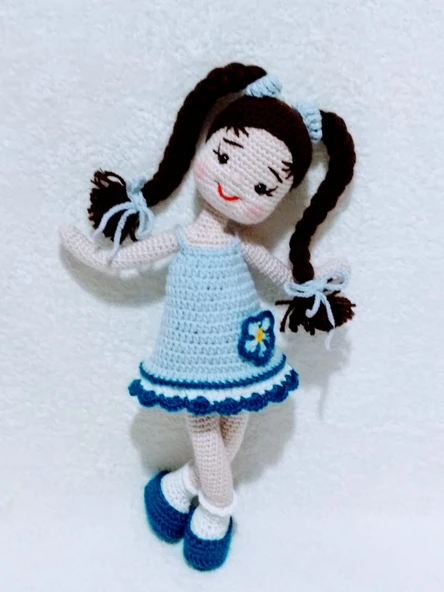 Mavi Çitlembik Bebek Amigurumi Organik Oyuncak ürün görseli 1