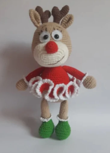 Şaşkın Geyik Amigurumi Organik Oyuncak ürün görseli 1
