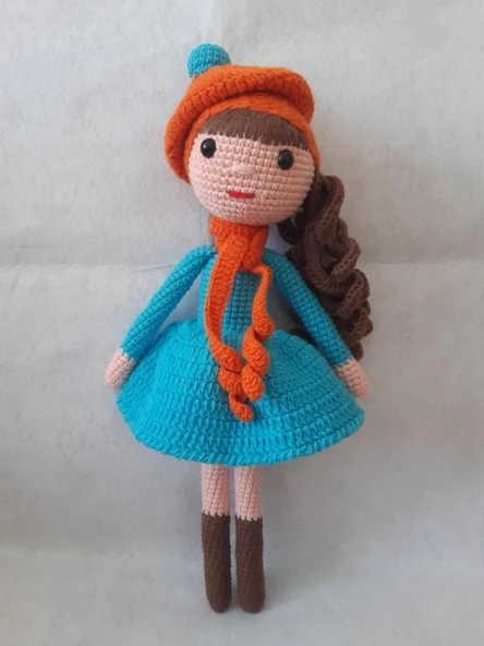 Turkuaz Güz Bebek Amigurumi Organik Oyuncak ürün görseli 1