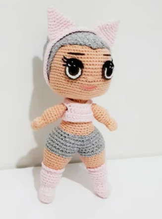 Lol Kitty Queen Bebek Amigurumi Organik Oyuncak ürün görseli 1
