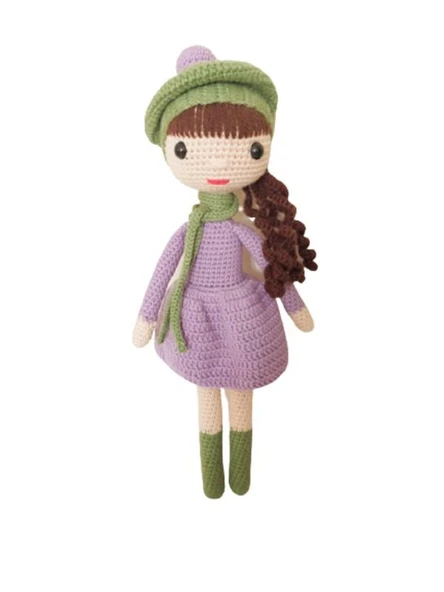 Lila Güz Bebek Amigurumi Organik Oyuncak ürün görseli 1