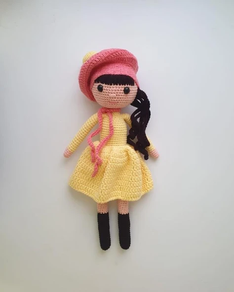 Limon Sarısı Güz Bebek Amigurumi Organik Oyuncak ürün görseli 1
