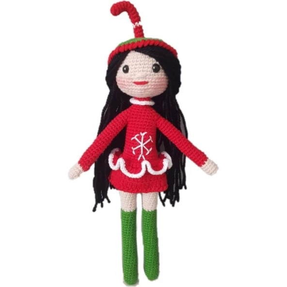 Yılbaşı Kızı Amigurumi Organik Oyuncak ürün görseli 1