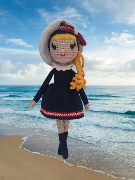 Denizci Güz Bebek Amigurumi Organik Oyuncak ürün görseli 1