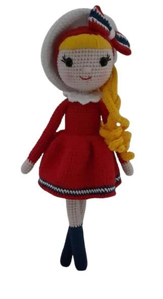 Kırmızı Denizci Güz Bebek Amigurumi Organik Oyuncak ürün görseli 1