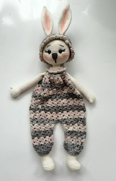 Uykucu Tavşan Zoyi Uyku Arkadaşı Amigurumi Organik Oyuncak ürün görseli 1