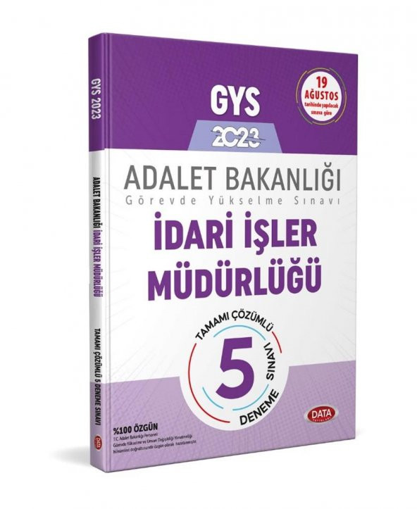 2023 GYS Adalet Bakanlığı İdari İşler Müdürlüğü 5 Deneme Data Yayınları ürün görseli 1